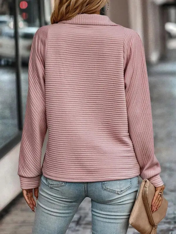 Fine-Knit V-Neck Sweater