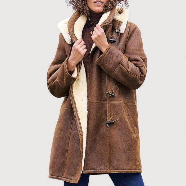Molly | Brown Longline Winter Overcoat