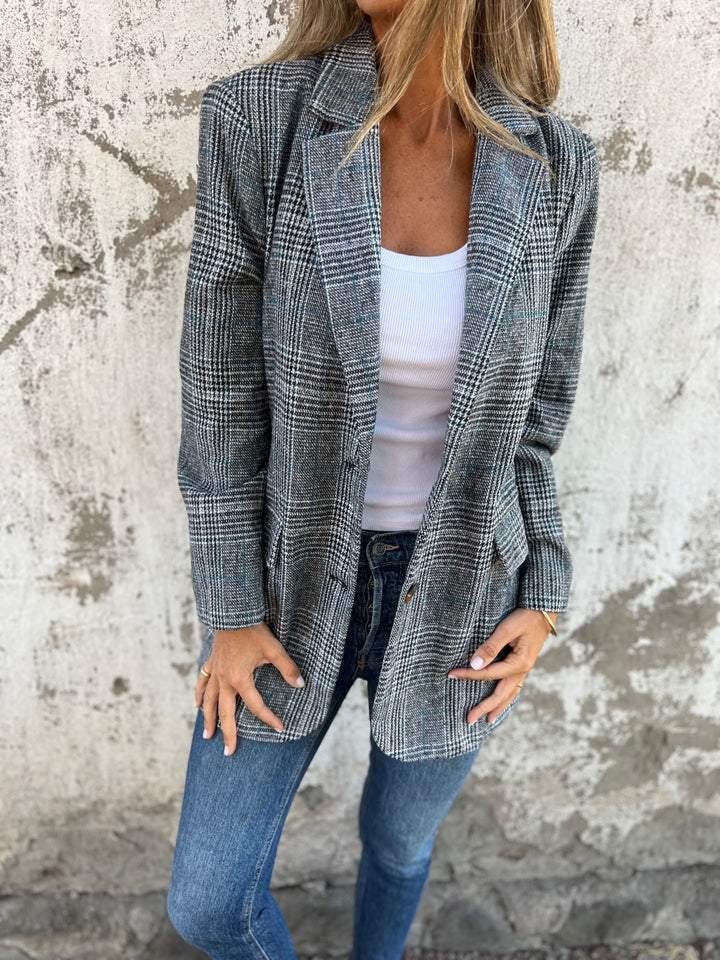 Plaid Tailored Blazer