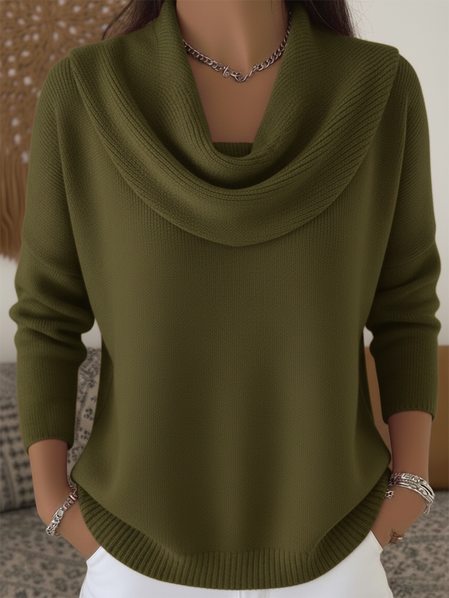 Cowl Neck Knit Sweater