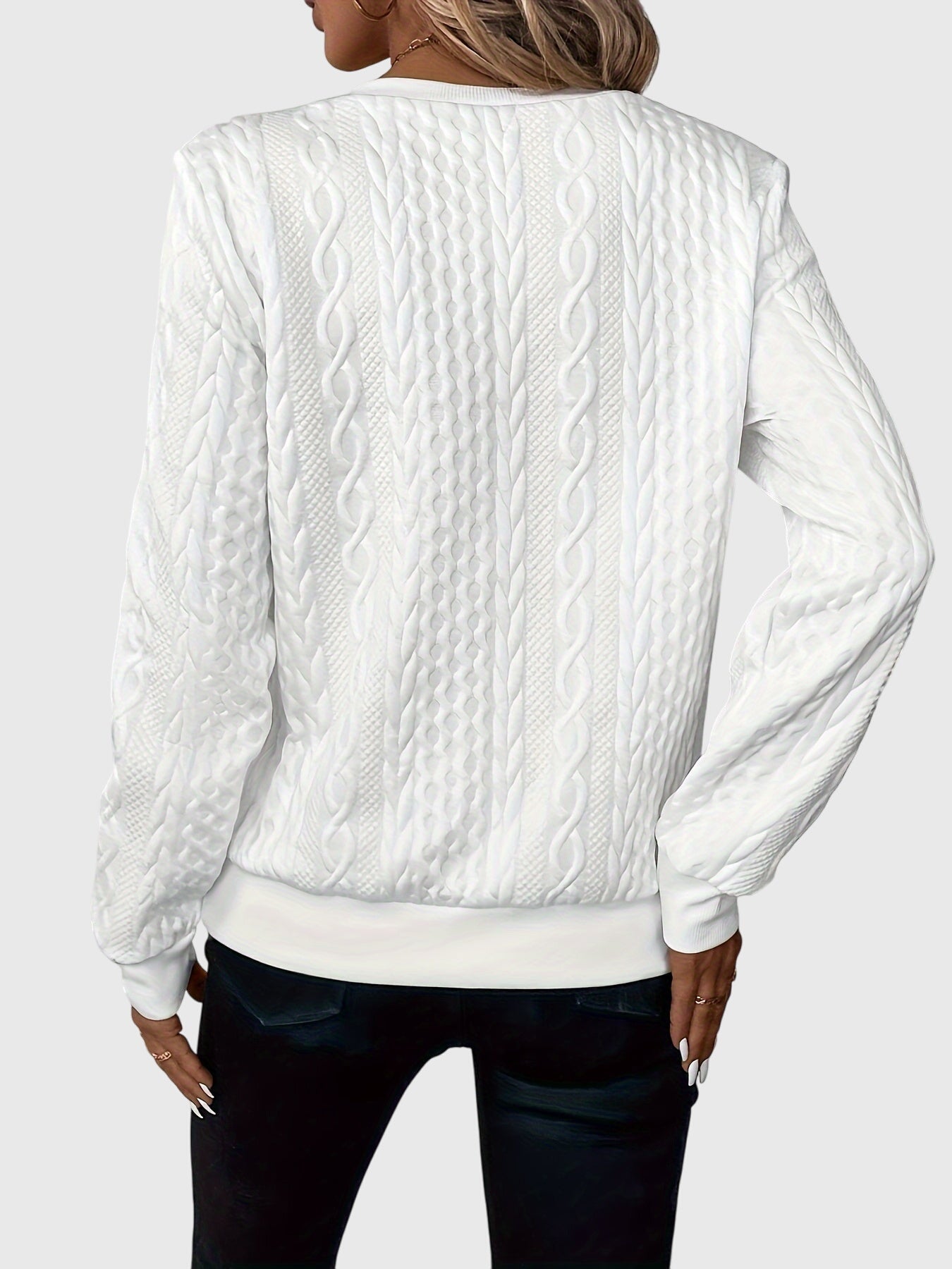 Zip-Neck Knit Pullover Sweater