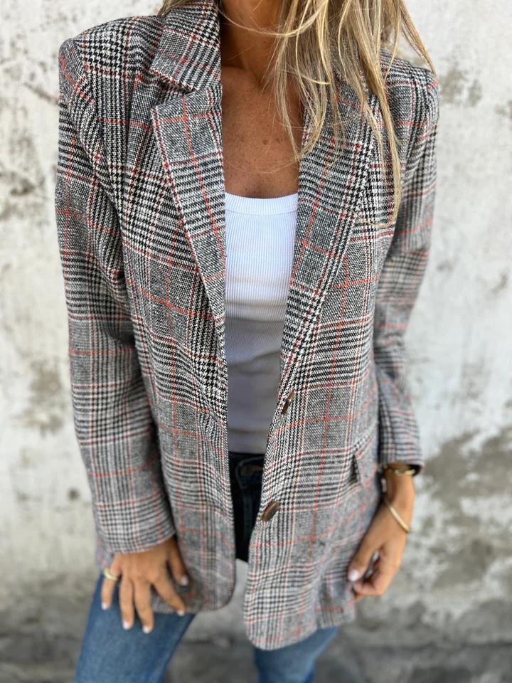 Plaid Tailored Blazer