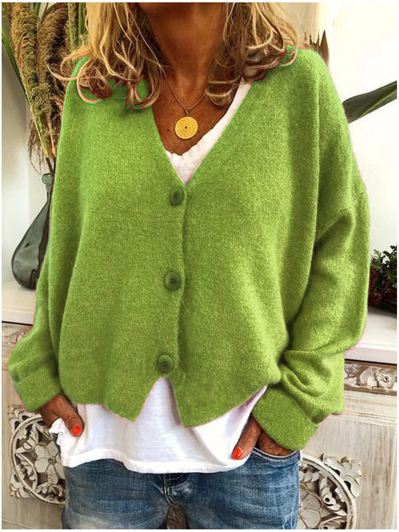 V-Neck Knit Cardigan
