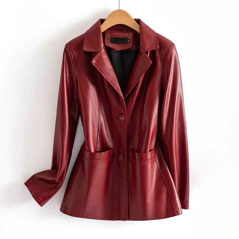 Faux-Leather Zip Moto Jacket