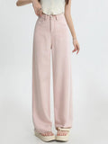 Pink Straight-Leg Denim Jeans