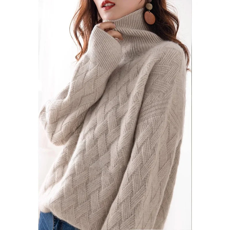 Cable Knit Turtleneck Sweater