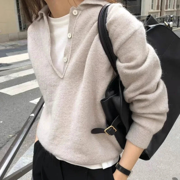 Kate | Hooded Knit Pullover Sweater