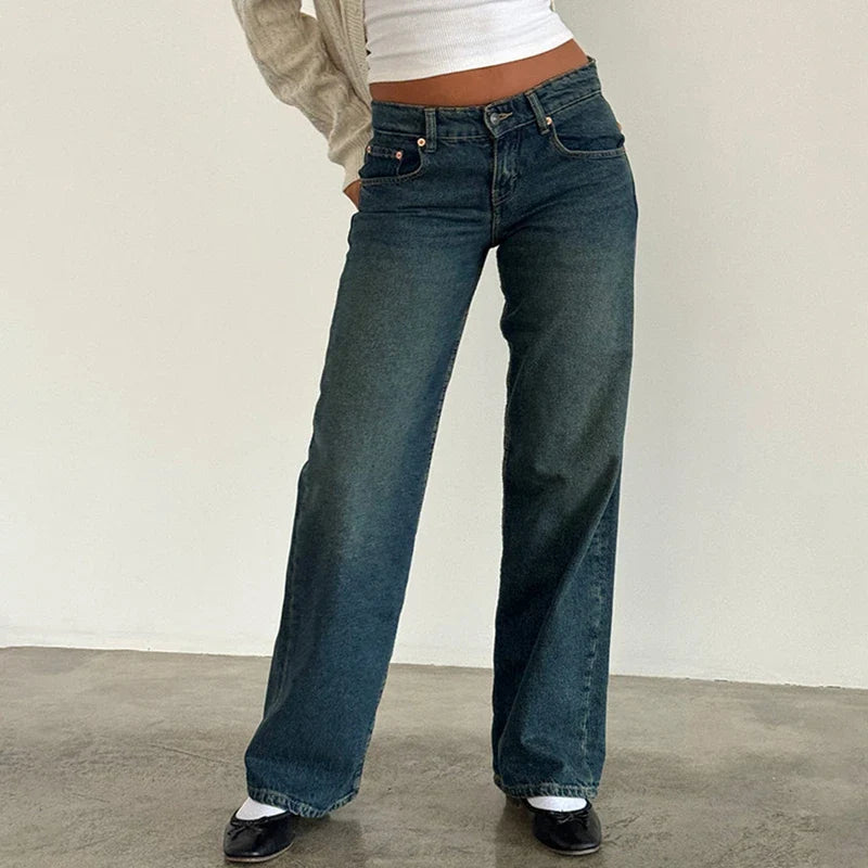 Iris | Low-Rise Wide-Leg Denim Jeans, Baggy Five-Pocket