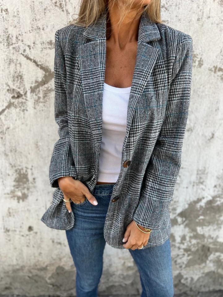 Plaid Tailored Blazer