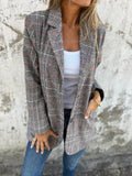 Plaid Tailored Blazer