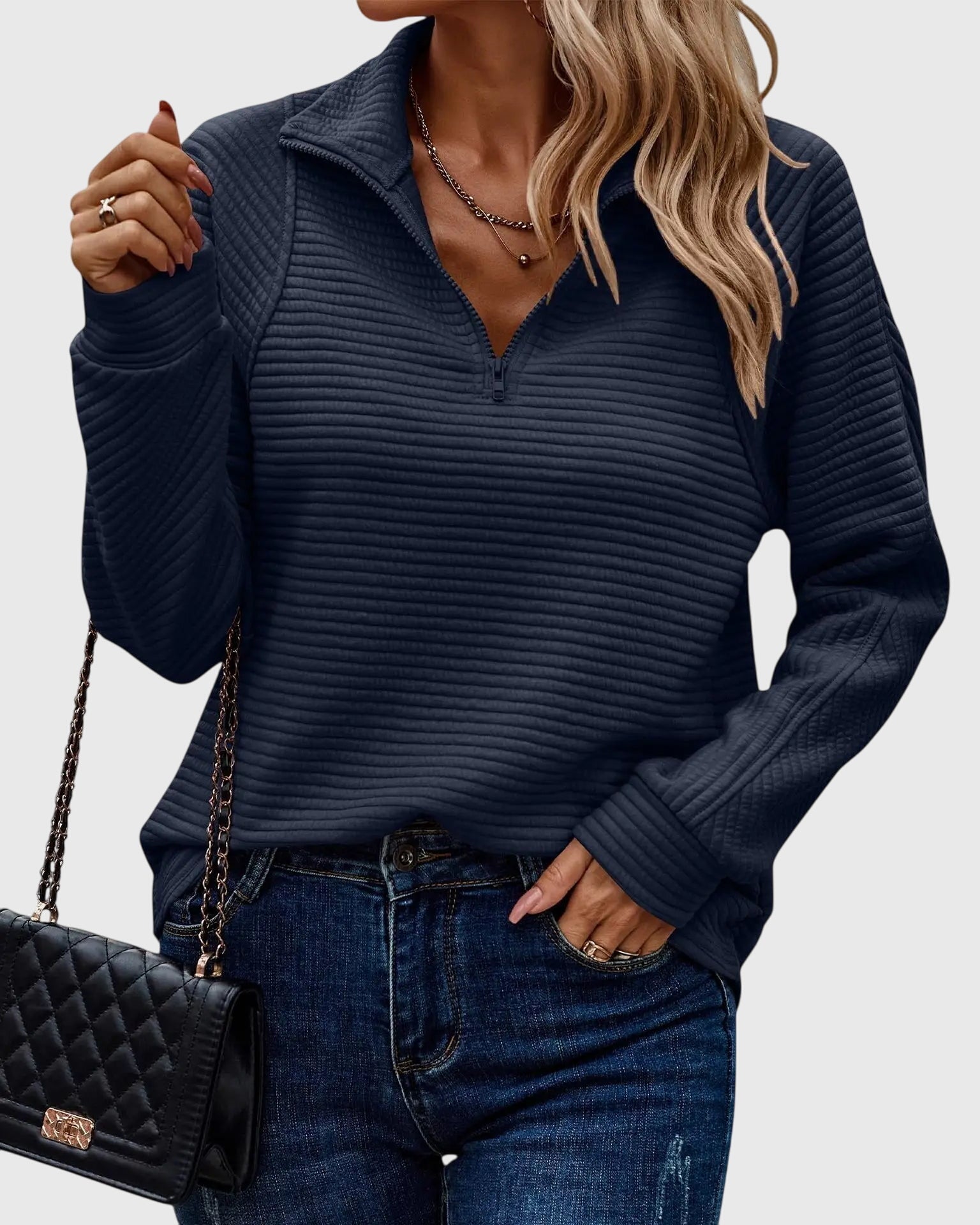 Quarter-Zip Knit Pullover