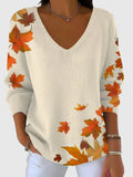 Fine Knit V-Neck Sweater