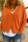 V-Neck Knit Cardigan