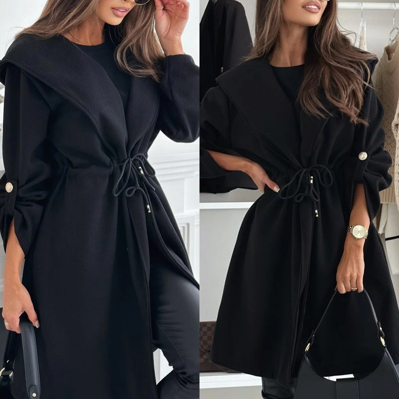Relaxed Wool-Blend Coat