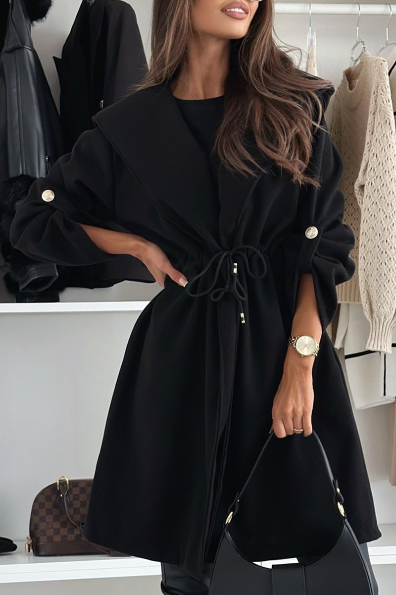 Relaxed Wool-Blend Coat
