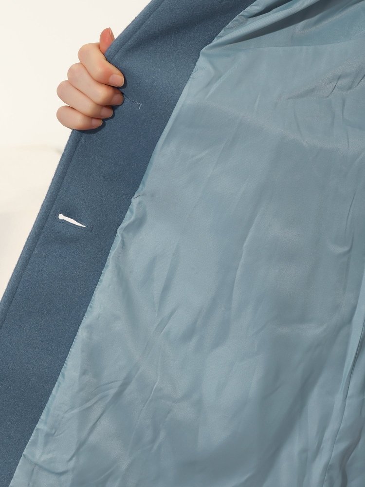 Single-Button Wool-Blend Coat