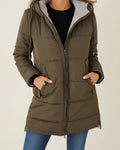 Longline Hooded Quilted Puffer Coat