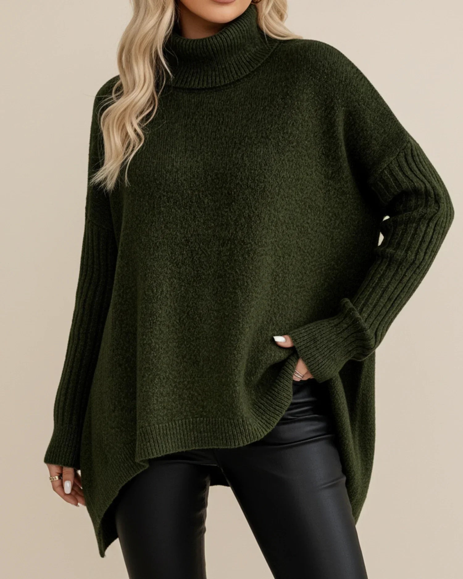 Turtleneck Winter Knit Sweater